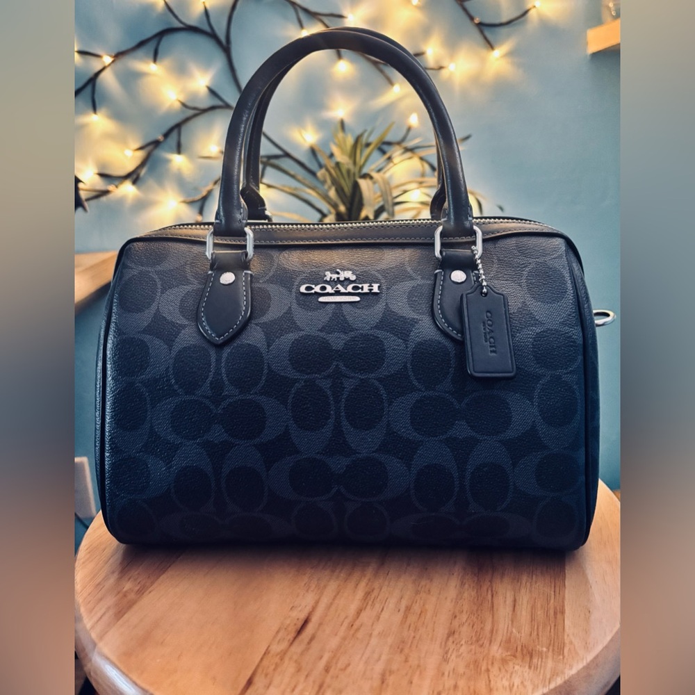 Coach Midnight Blue Rowan Satchel Bag